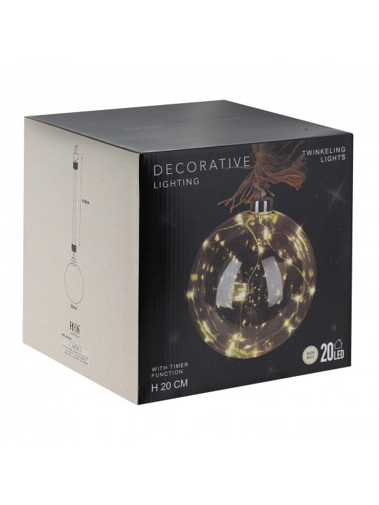 N/y decorate objects KOOPMAN BALL HANGING DECORATION LED 15 (223904) (AAB200250)