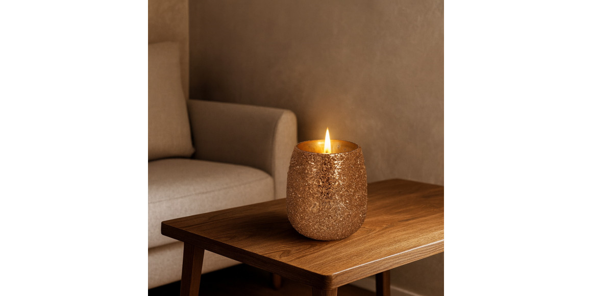 Candlestick KOOPMAN BEADED VOTIVE 10X10CM COPPER (137409) (A68121420)