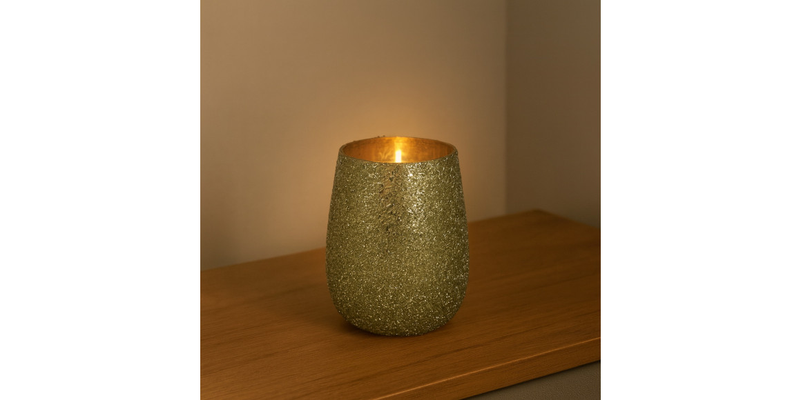 Подсвечник KOOPMAN BEADED VOTIVE 11X13CM GREEN (137294) (A68121530)