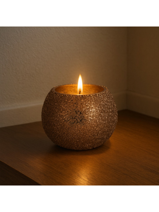 Candlestick KOOPMAN BEADED VOTIVE COPPER (134545) (A68121320)
