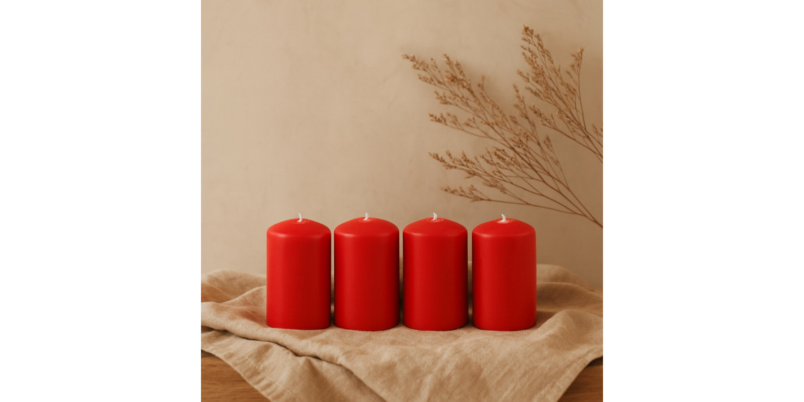 Մոմ WOC BIG RED 4 PCS 