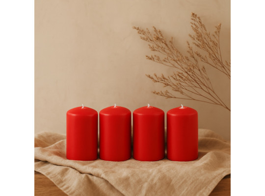 Candle WOC BIG RED 4 PCS 