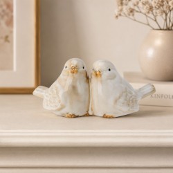 Decorative objects KOOPMAN BIRDS PORCELAIN 75MM 3ASS CLR (252731660)