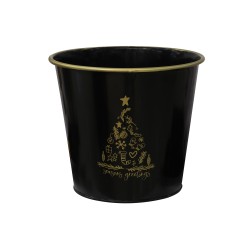 Ամանորյա դեկորատիվ առարկաներ KOOPMAN BUCKET D230XH203MM GOLD WHITE (FZ1900080)