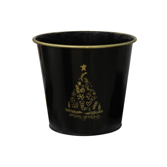 N/y decorate objects KOOPMAN BUCKET D230XH203MM GOLD WHITE (FZ1900080)
