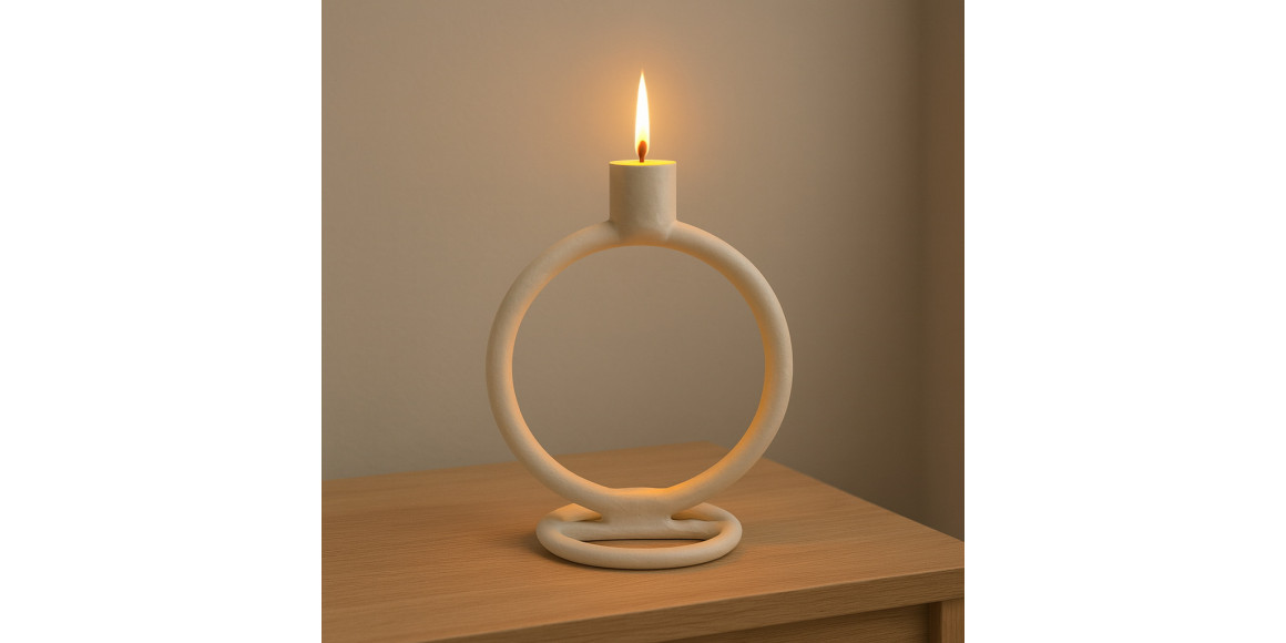 Candlestick KOOPMAN CANDLE HOLDER 15X19CM ROUND (A98808080)