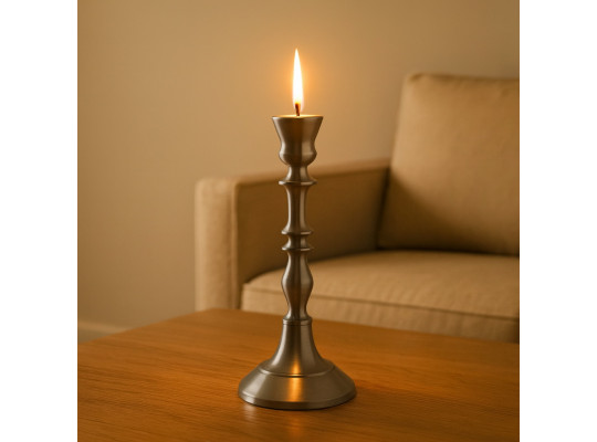 Candlestick KOOPMAN CANDLE HOLDER 21CM SILVER (104982) (A67101320)