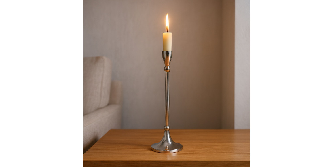 Մոմակալ KOOPMAN CANDLE HOLDER 9X27CM SILVER (656047) (A98806530)