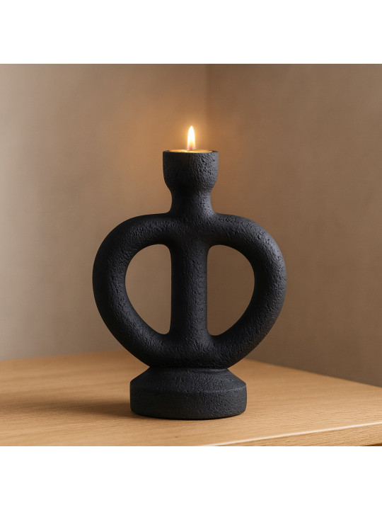 Подсвечник KOOPMAN CANDLE HOLDER BLACK (NB1910230)