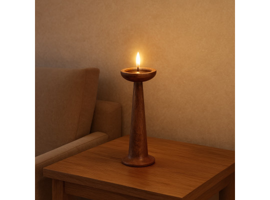 Candlestick KOOPMAN CANDLE HOLDER MANGO NATURAL (615129) (A93000300)