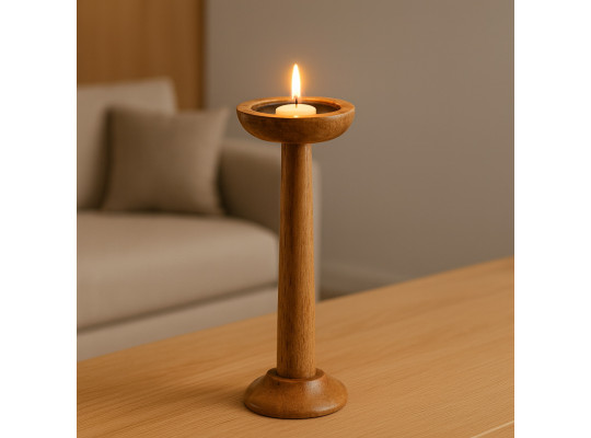 Candlestick KOOPMAN CANDLE HOLDER MANGO NATURAL (615174) (A93000310)