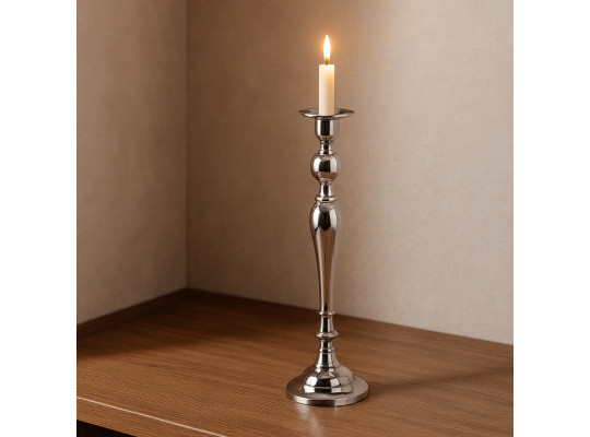 Candlestick KOOPMAN CANDLE HOLDER SILVER 48CM 4ASS (A04426750)