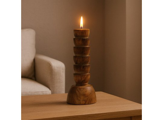 Մոմակալ KOOPMAN CANDLE HOLDER WOOD 205MM (F1) (075466) (A69000080)