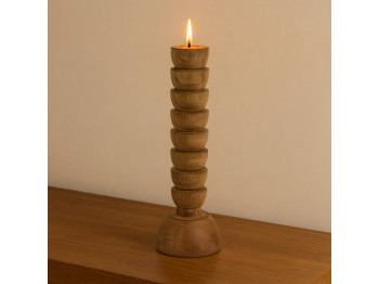 Подсвечник KOOPMAN CANDLE HOLDER WOOD 250MM (F1) (075541) (A69000090)