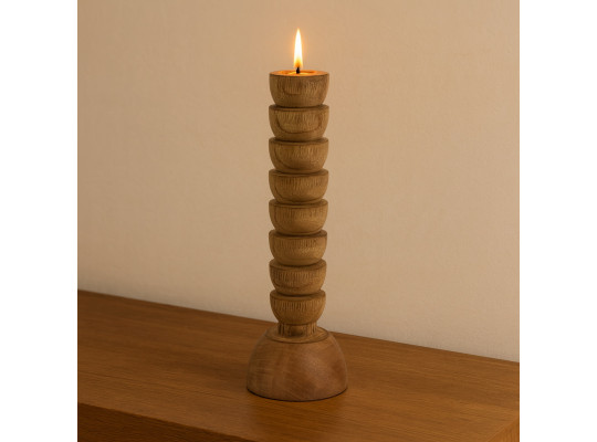 Մոմակալ KOOPMAN CANDLE HOLDER WOOD 250MM (F1) (075541) (A69000090)