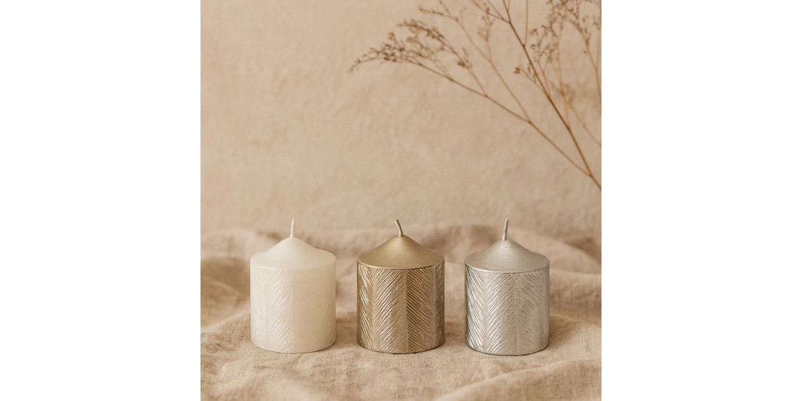 Մոմ KOOPMAN CANDLE METALLIC 6CM 3ASS (253062) (ACC365600)