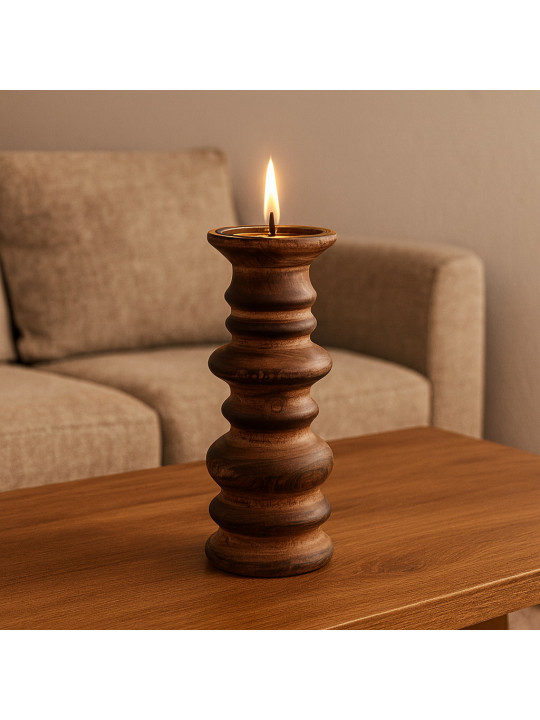 Подсвечник KOOPMAN CANDLE PILLAR 24CM NATURAL (091704) (A54028710)