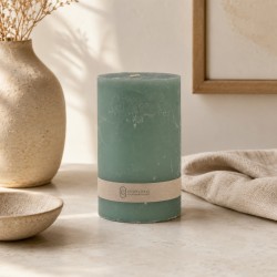 Candle KOOPMAN CANDLE PILLAR 9X15CM GREEN (316859) (TL3300760)