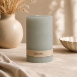 Candle KOOPMAN CANDLE PILLAR 9X15CM GREY (315517) (TL3300160)