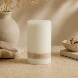 Candle KOOPMAN CANDLE PILLAR 9X15CM WHITE (315227) (TL3300060)