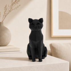Decorative objects KOOPMAN CAT SITTING GEOMETRIC 20CM 2AS (789622) (095006050)
