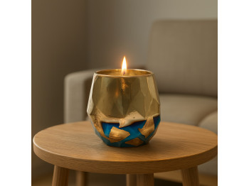 Մոմակալ MAGAMAX Д105 Ш105 В102 BLUE WITH GOLD SPUT (NGB-33)
