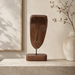 Decorative objects KOOPMAN DECO FACE 44CM BROWN (CAZ111250)