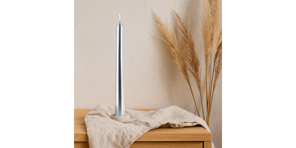 Մոմ KOOPMAN DINNER CANDLES 4PC 30CM SILVER (248259) (ACB101430)