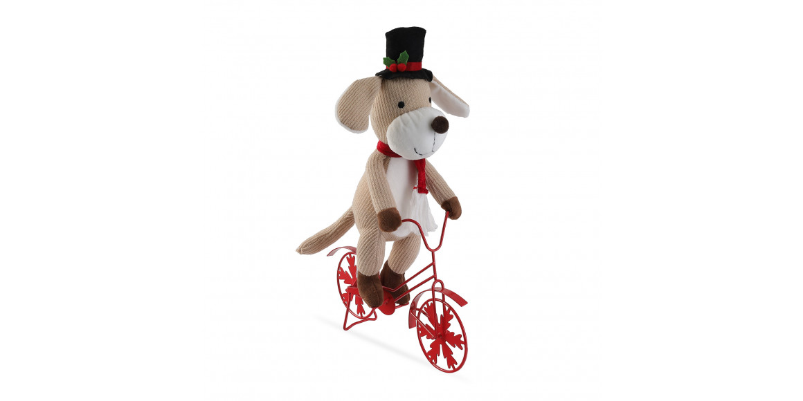 Ամանորյա դեկորատիվ առարկաներ KOOPMAN DOG W BIKE DECO 42CM 2ASS (202770) (ANT001780)