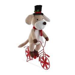 Новогодные декоративные аксессуары KOOPMAN DOG W BIKE DECO 42CM 2ASS (202770) (ANT001780)