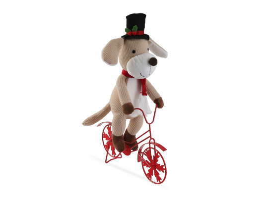 Ամանորյա դեկորատիվ առարկաներ KOOPMAN DOG W BIKE DECO 42CM 2ASS (202770) (ANT001780)