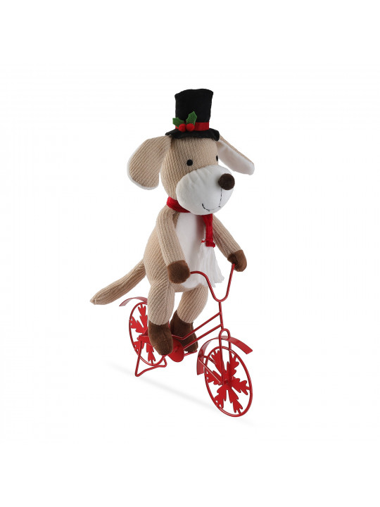 Ամանորյա դեկորատիվ առարկաներ KOOPMAN DOG W BIKE DECO 42CM 2ASS (202770) (ANT001780)