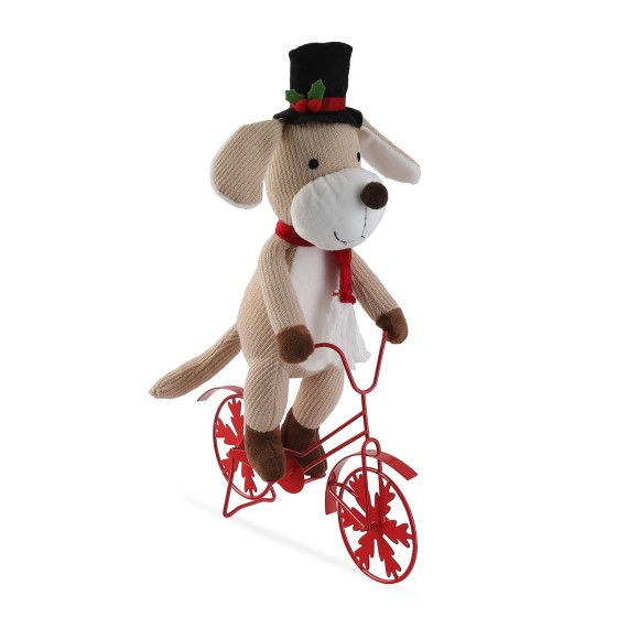 Новогодные декоративные аксессуары KOOPMAN DOG W BIKE DECO 42CM 2ASS (202770) (ANT001780)