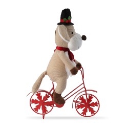 Новогодные декоративные аксессуары KOOPMAN DOG W BIKE DECO 42CM 2ASS (202770) (ANT001780)