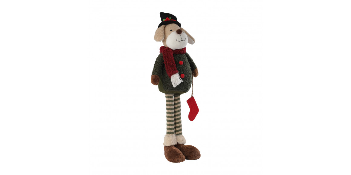 N/y decorate objects KOOPMAN DOG W SOCK DECO STANDING 65CM (203449) (ANT001800)