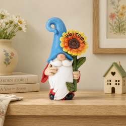 Decorative objects KOOPMAN DWARF WITH FLOWER WELCOME 4ASS (381055) (252731860)