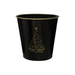 Новогодные декоративные аксессуары KOOPMAN BUCKET D300XH285MM GOLD WHITE (FZ1900090)