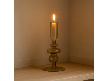 Candlestick KOOPMAN GLASS 17CM 2ASS (AAE204010)