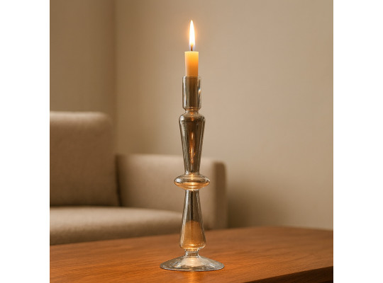 Candlestick KOOPMAN GLASS 30CM 2ASS (AAE204030)