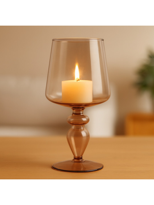 Подсвечник KOOPMAN HURRICANE LIGHT GLASS 21CM (AAE340160)