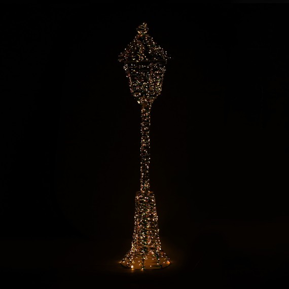 Ամանորյա դեկորատիվ առարկաներ KOOPMAN LANTERN 140CM WITH LED GOLD (066464) (AMZ112320)