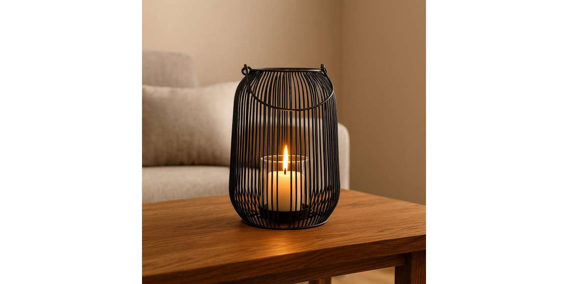 Candlestick KOOPMAN LANTERN METAL 15X21CM (QD1000100)
