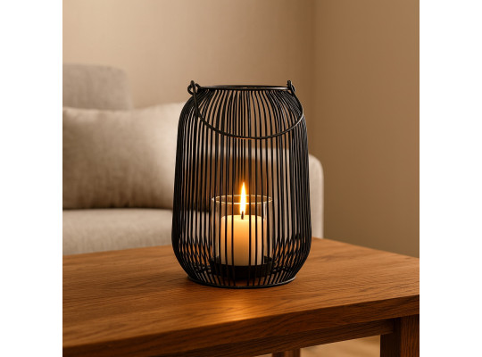 Candlestick KOOPMAN LANTERN METAL 15X21CM (QD1000100)