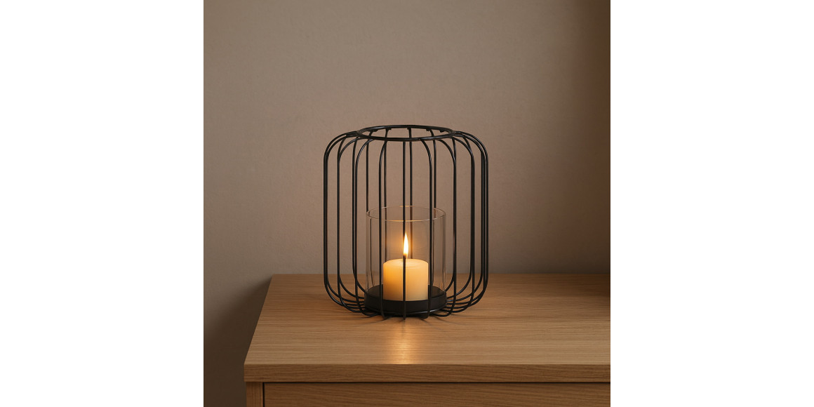 Candlestick KOOPMAN LANTERN METAL 20.5CM (QD1000140)