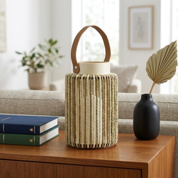 Candlestick KOOPMAN LANTERN 13X20CM STRIPED (LA4000370)
