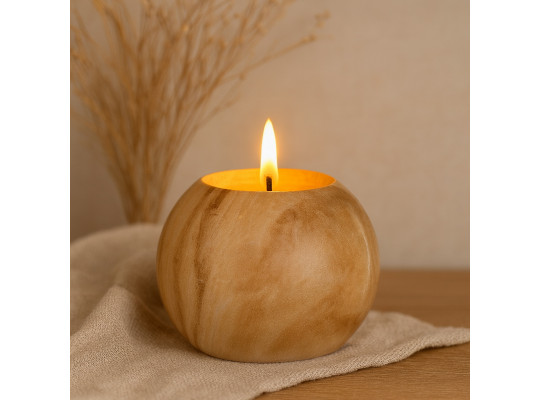 Candle KOOPMAN LED BALL CANDLE 100X75MM BROWN (771399) (AX5435900)