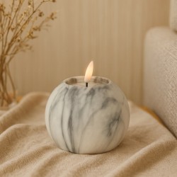 Свеча KOOPMAN LED BALL CANDLE 100X75MM WHITE (739900) (AX5435800)