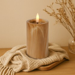 Свеча KOOPMAN LED CANDLE 75X125MM BROWN (771467) (AX5435920)