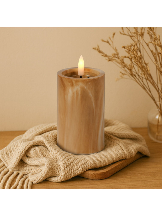 Մոմ KOOPMAN LED CANDLE 75X125MM BROWN (771467) (AX5435920)