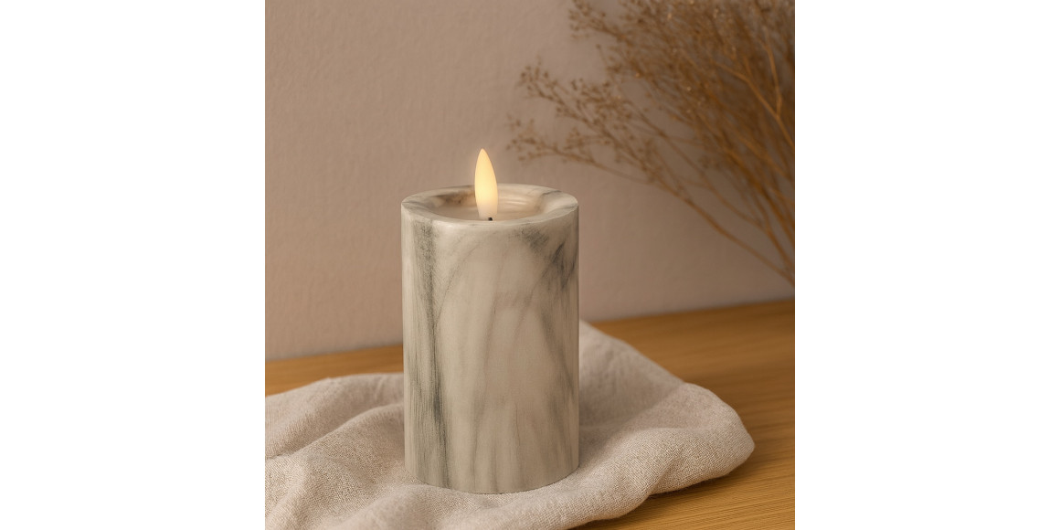 Candle KOOPMAN LED CANDLE 75X125MM WHITE (739979) (AX5435820)